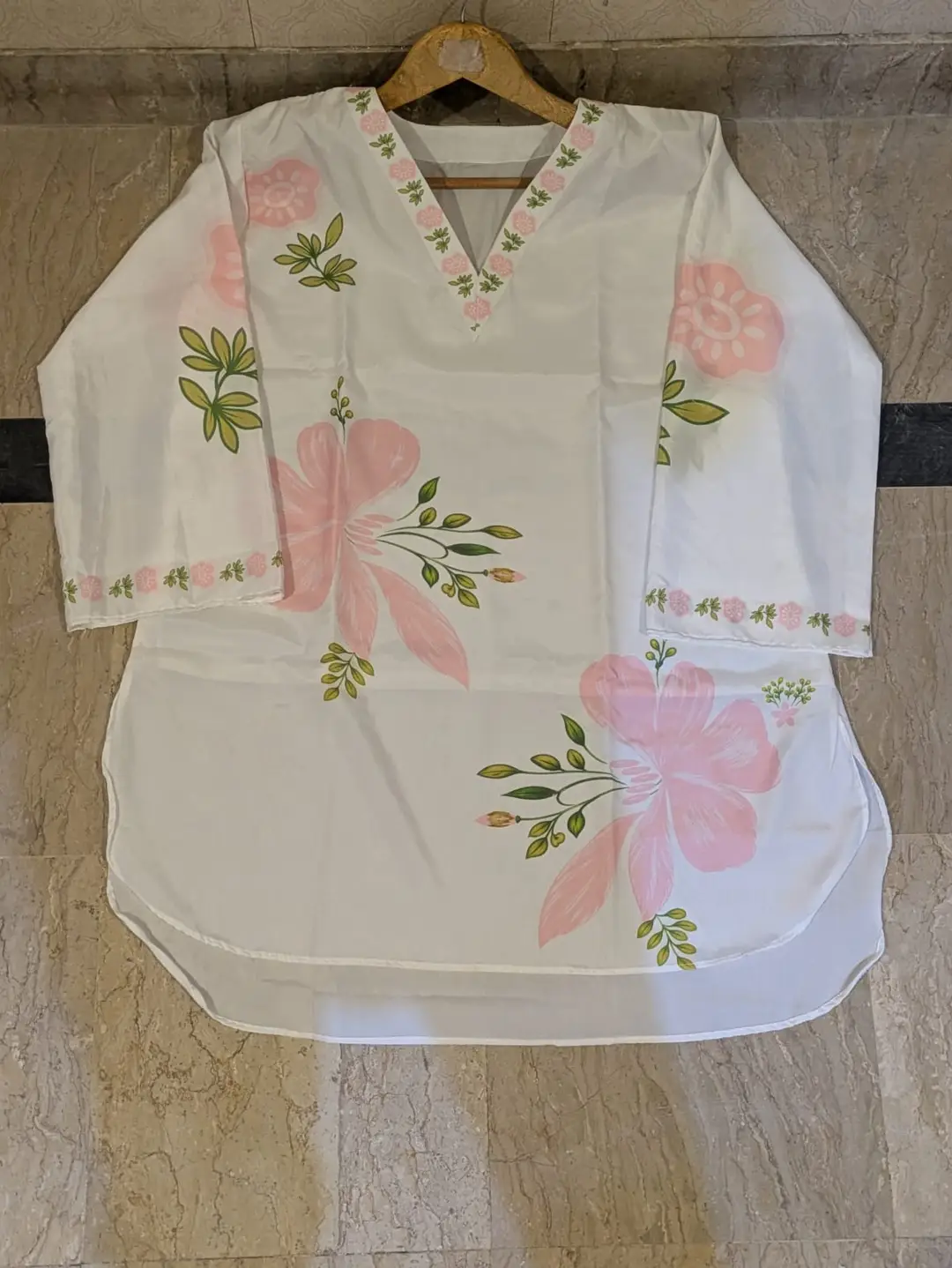 2 Pcs Women's Stitched Grip Printed Shirt And Trouser