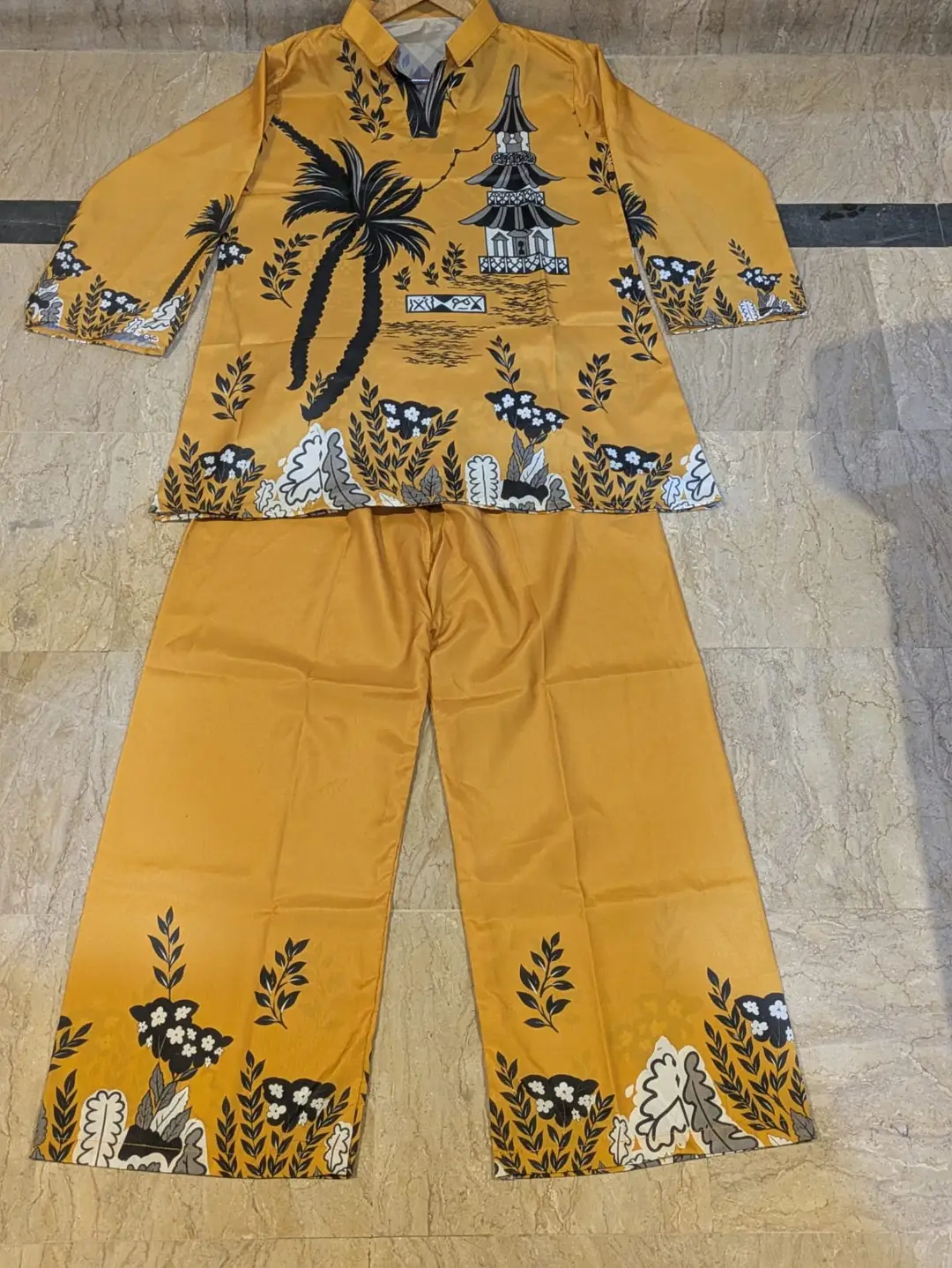 2 Pcs Women's Stitched Grip Printed Co-Ord Set