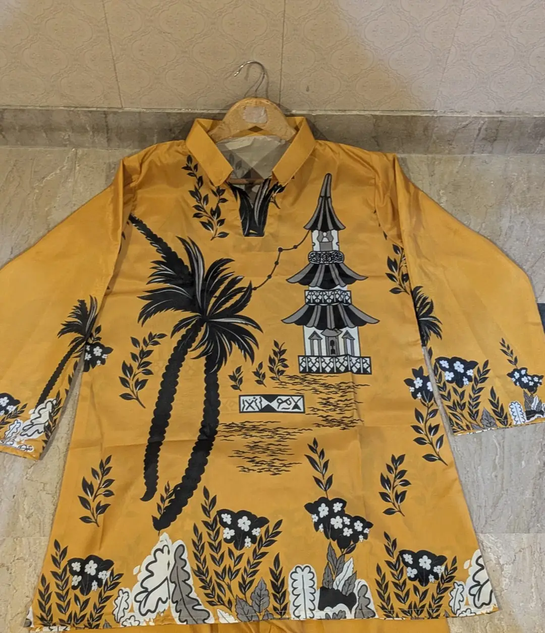 2 Pcs Women's Stitched Grip Printed Co-Ord Set