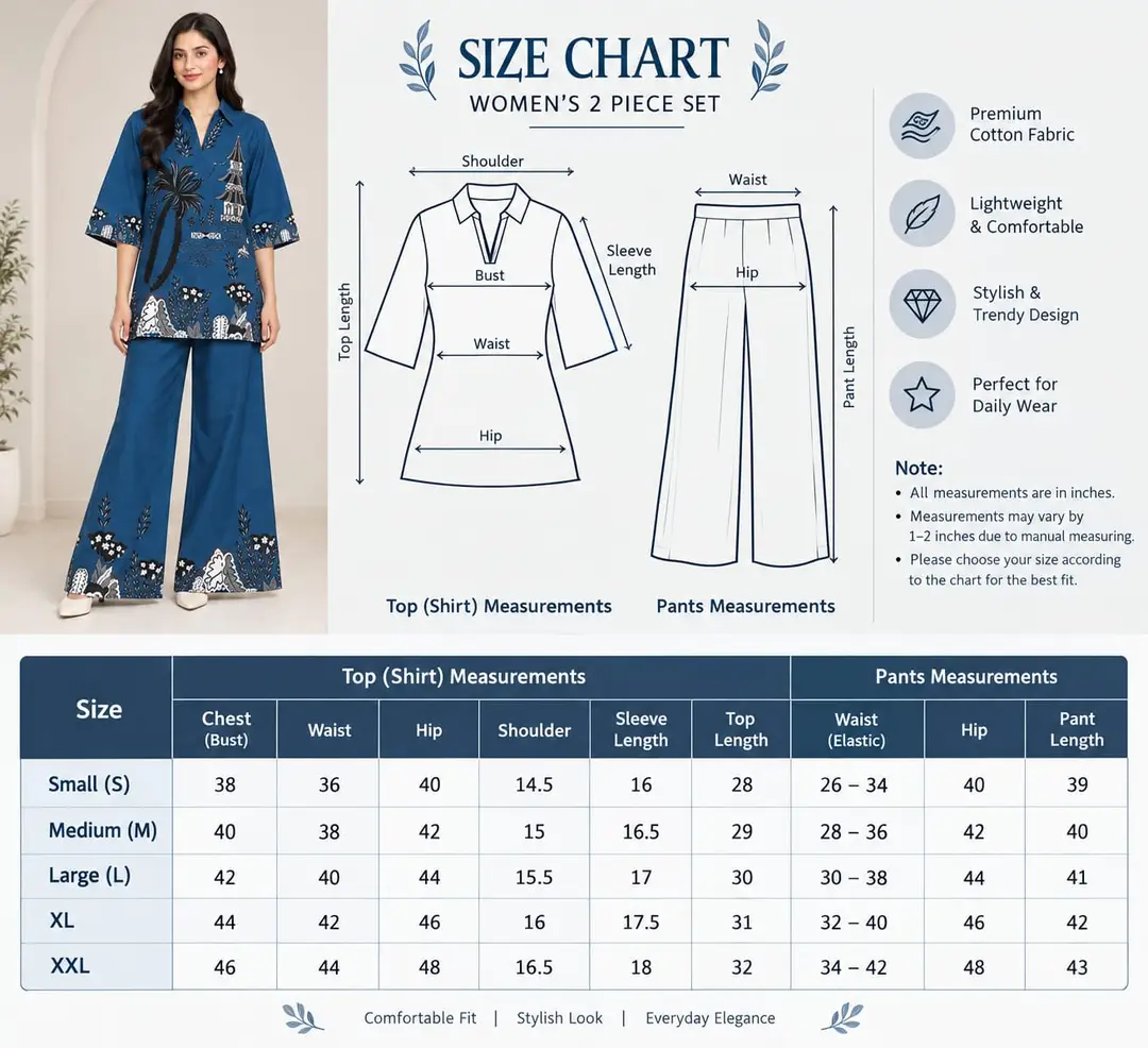 2 Pcs Women's Stitched Grip Printed Co-Ord Set