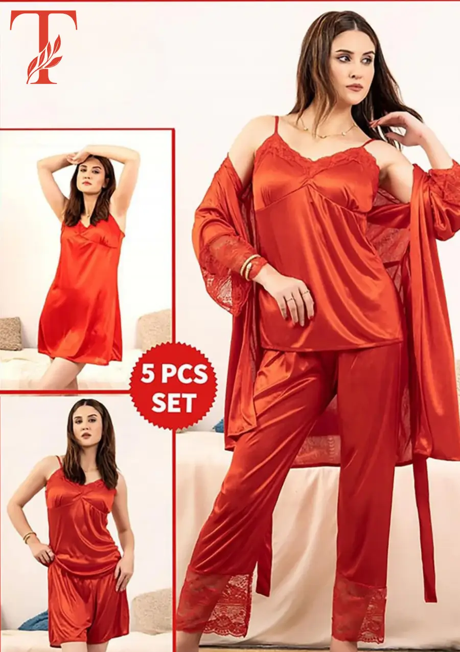 Jersey Lace Comfortable And Lightweight Nightwear Set