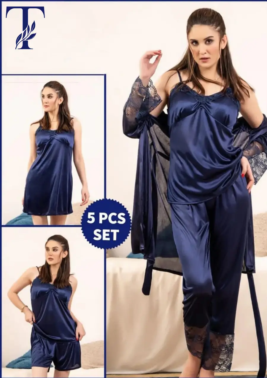 Jersey Lace Comfortable And Lightweight Nightwear Set