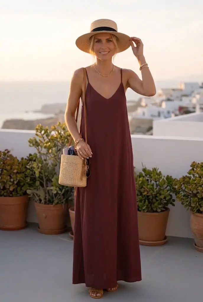 Jersey Plain Comfortable And Breathable Nightgown