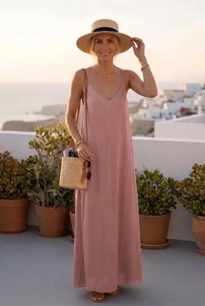 Jersey Plain Comfortable And Breathable Nightgown