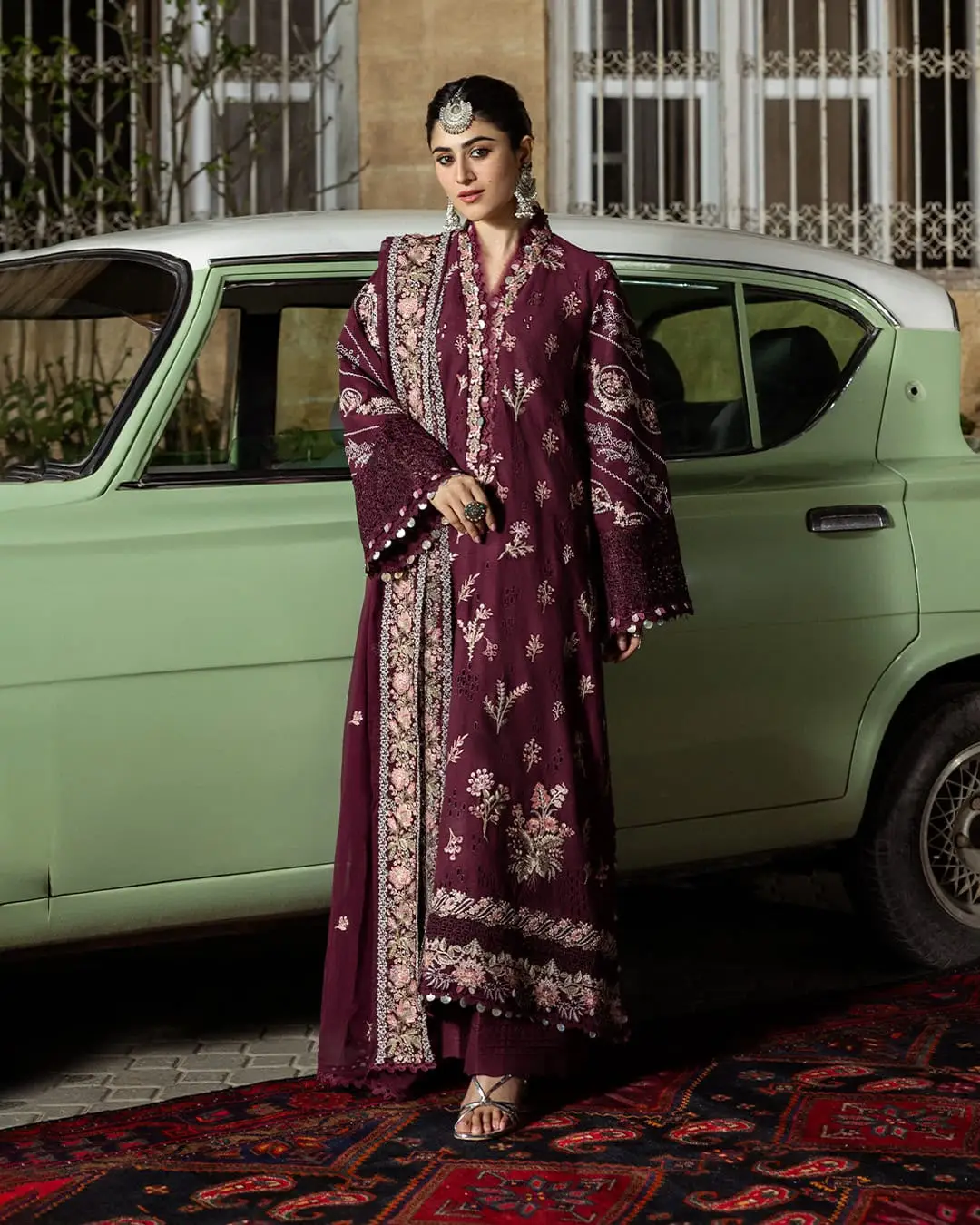 3 Pcs Women's Unstitched Embroidered Suit(nf)
