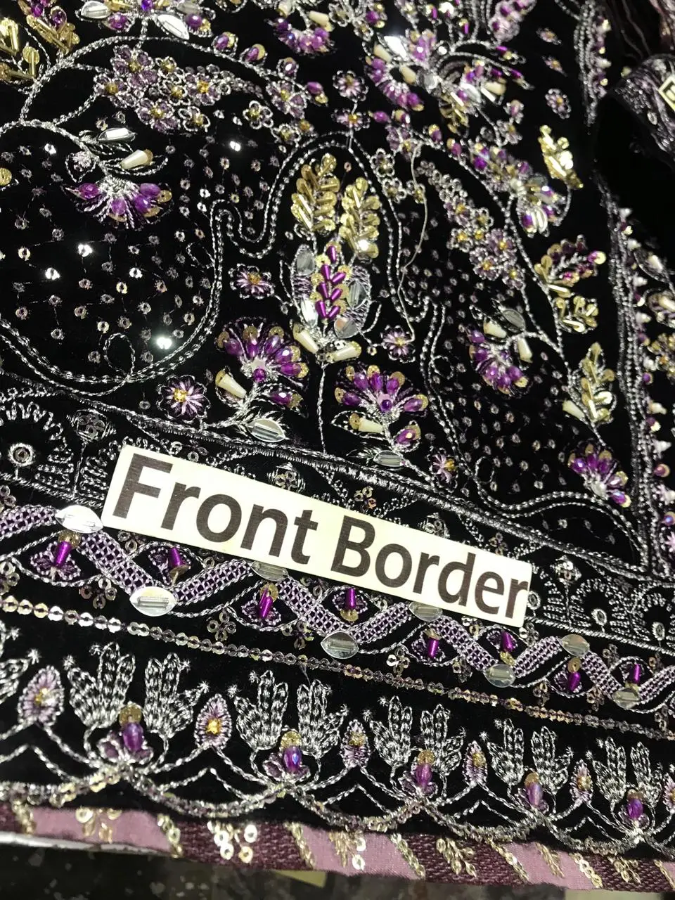 3 Pcs Women's Unstitched Hand Embroidered Suit(mi)