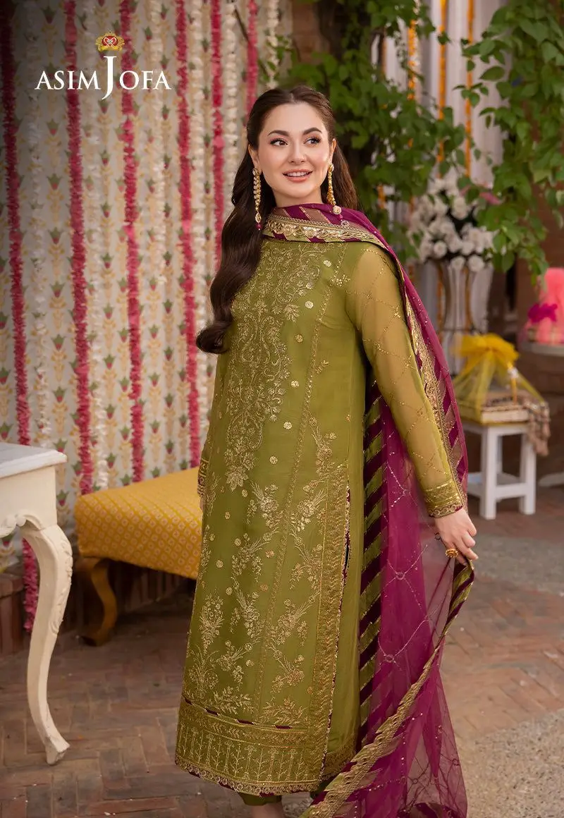 3 Pcs Women's Unstitched Embroidered Suit(mi)