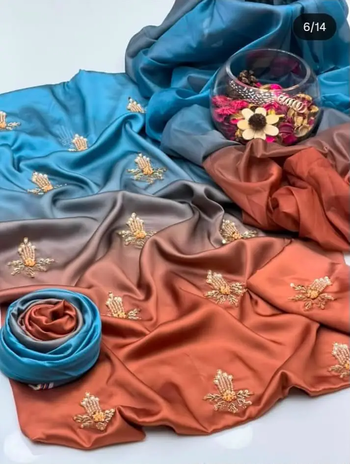3 Pcs Women's Unstitched Hand Embroidered Suit(skf)