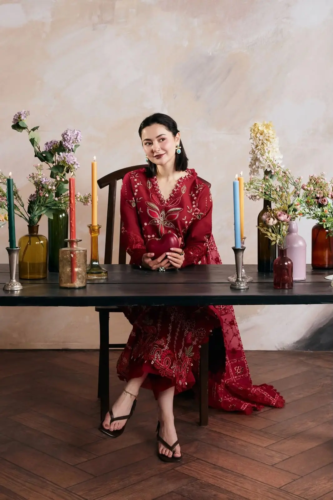 3 Pcs Women's Unstitched Embroidered Suit(f&f)