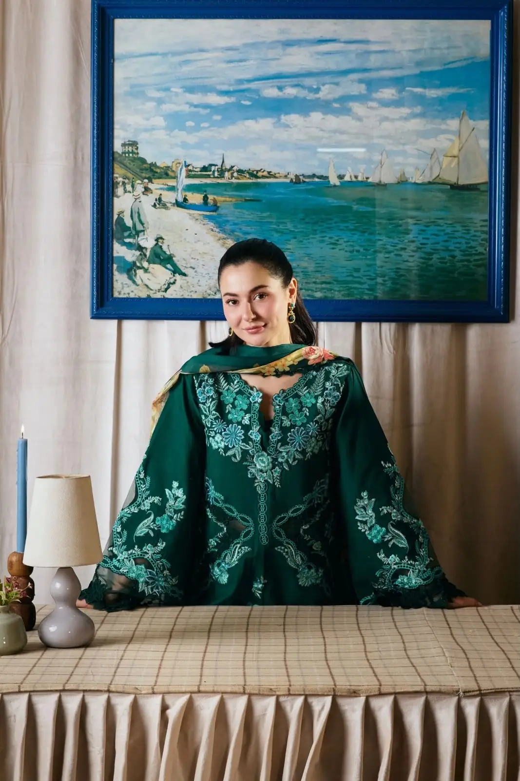 3 Pcs Women's Unstitched Embroidered Suit(f&f)