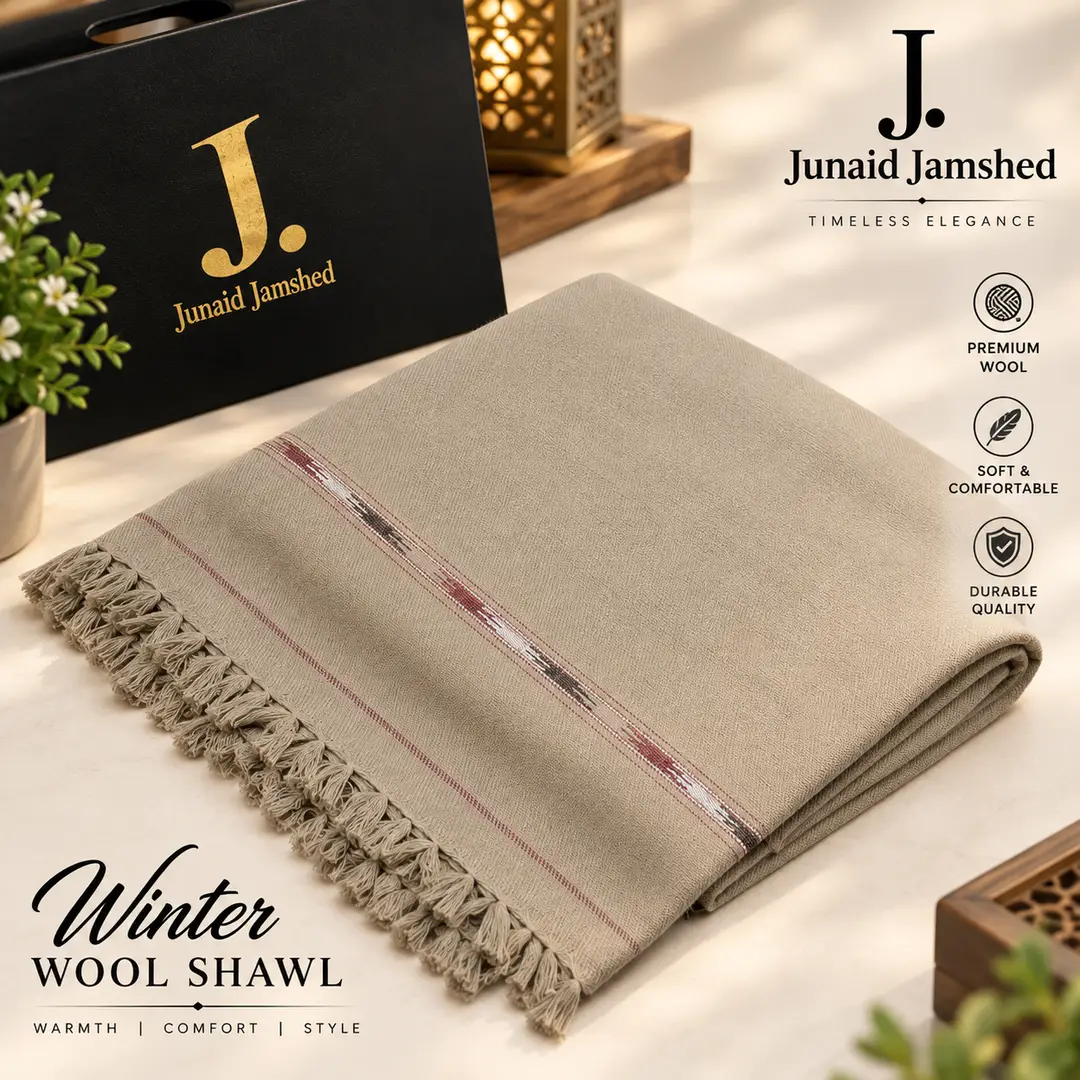 1 Pc Men's Pashmina Wool Plain Shawl(HB)