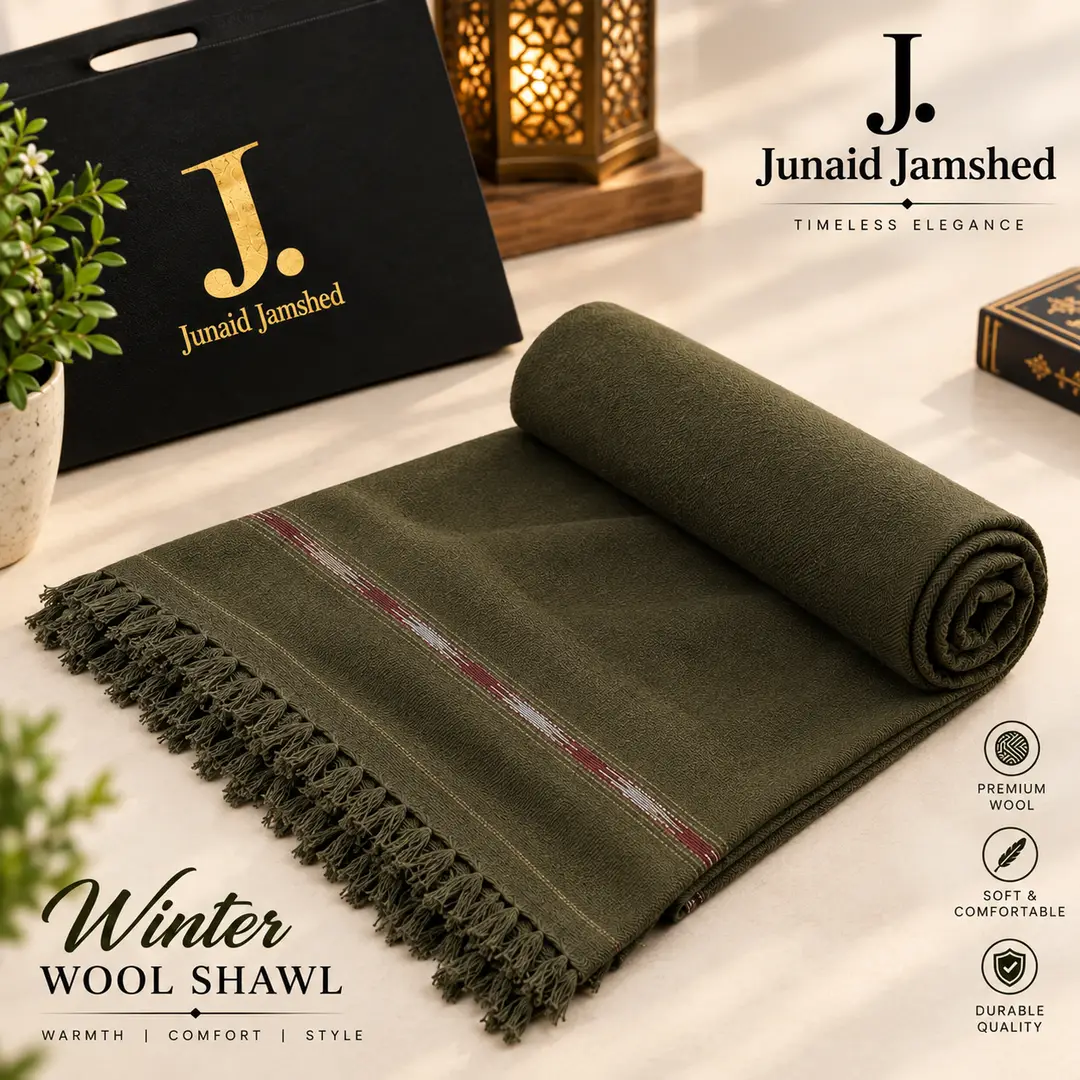 1 Pc Men's Pashmina Wool Plain Shawl(HB)