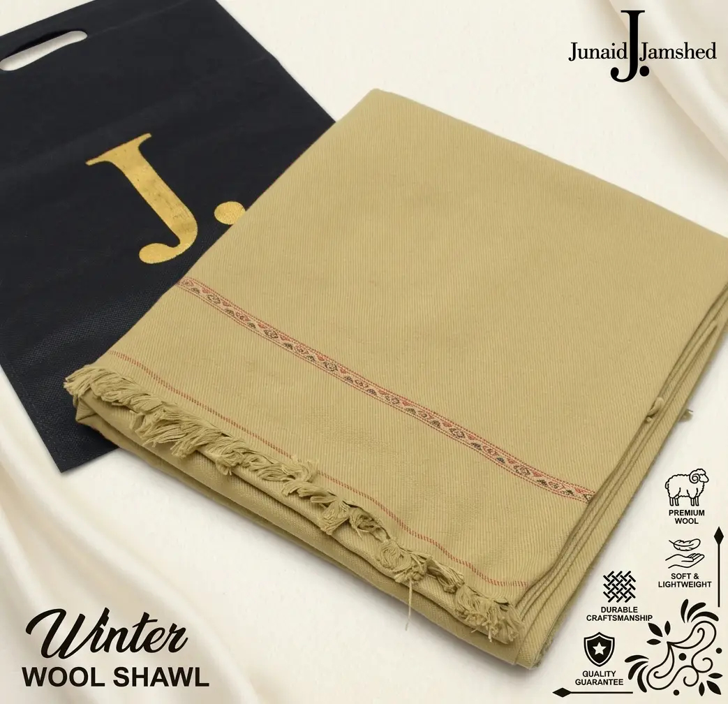 1 Pc Men's Pashmina Wool Plain Shawl