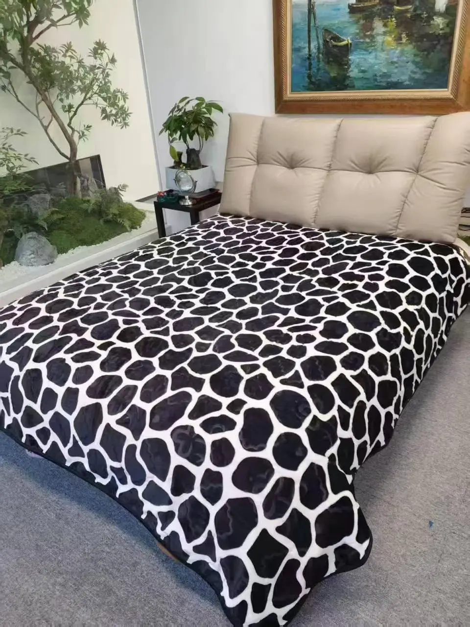 Fleece Printed Double Bed Blanket