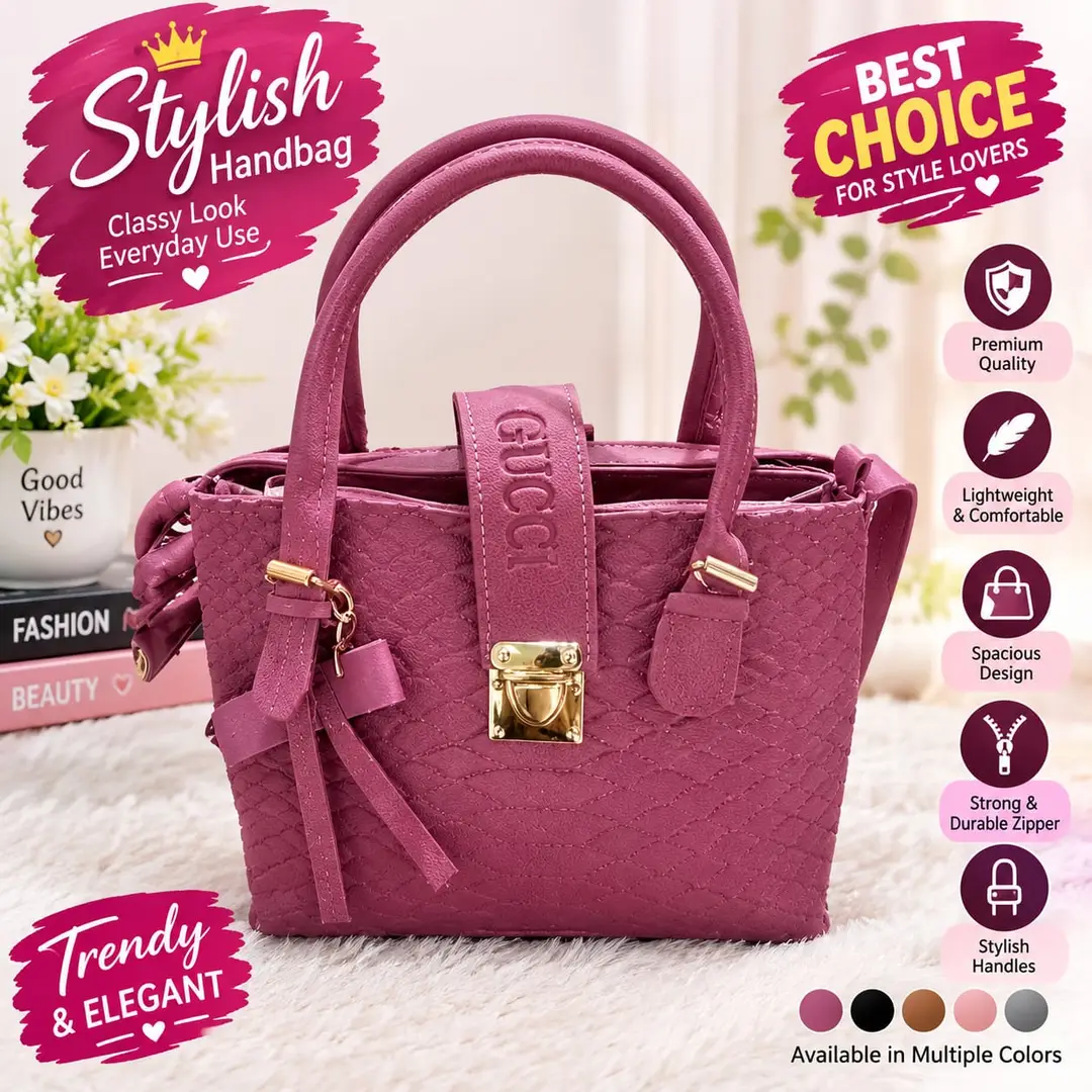Girl's Leather Embroidered Hand Bag
