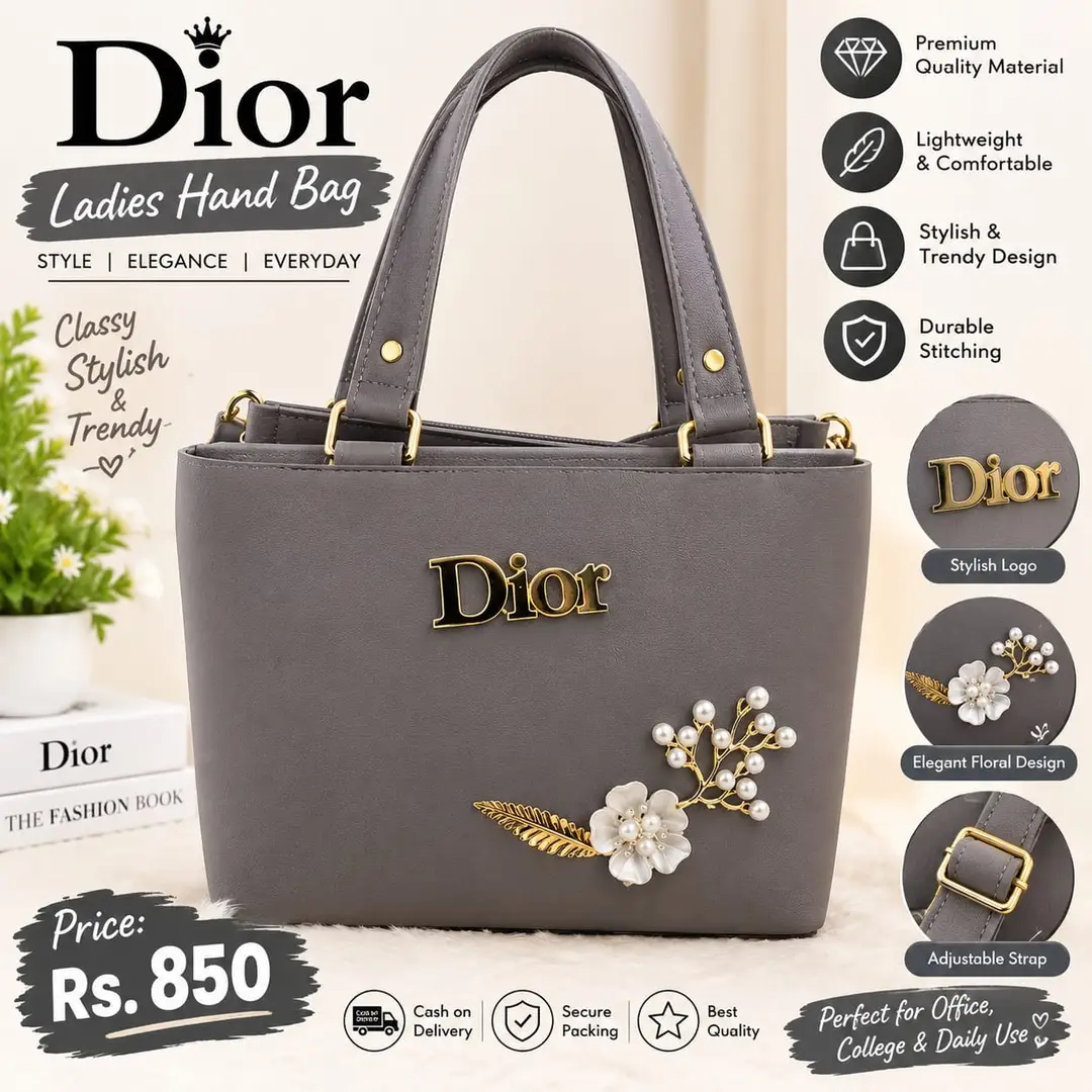 Girl's Leather Embroidered Hand Bag
