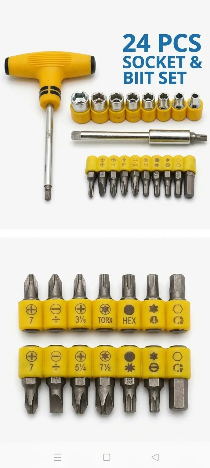 24 Pcs Plastic Tool Kit Set image 2