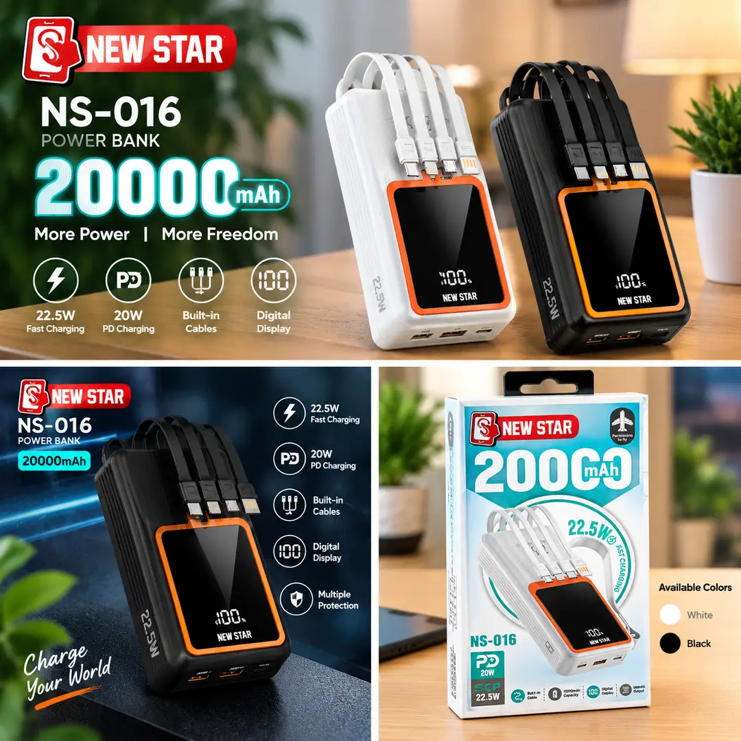 Compact Power Bank 2000 mah with fast charging