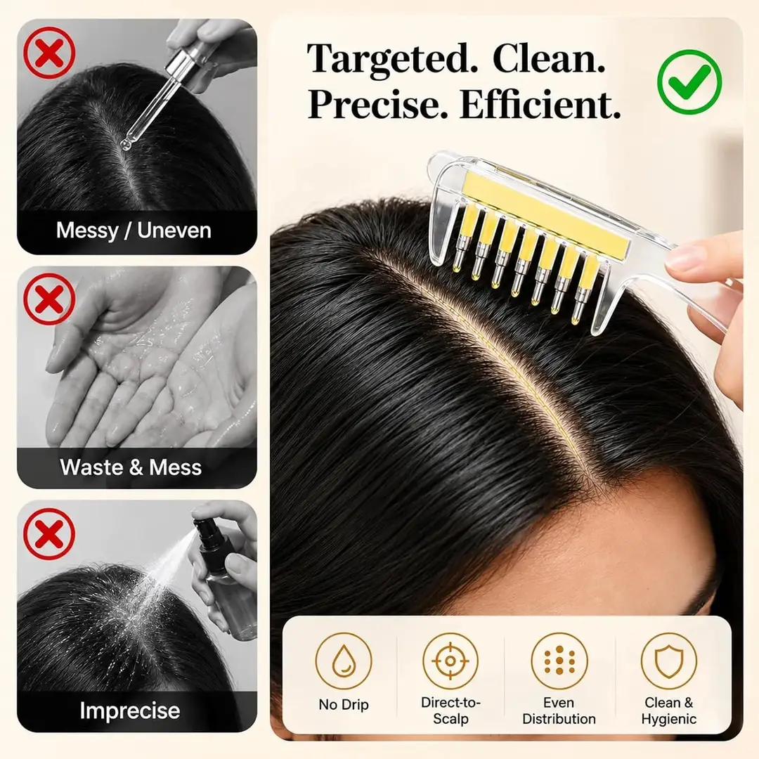 Liquid Hair Oil Applicator Comb