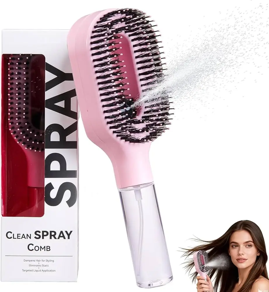 2 in 1 Spray Hair Brush & Detangler