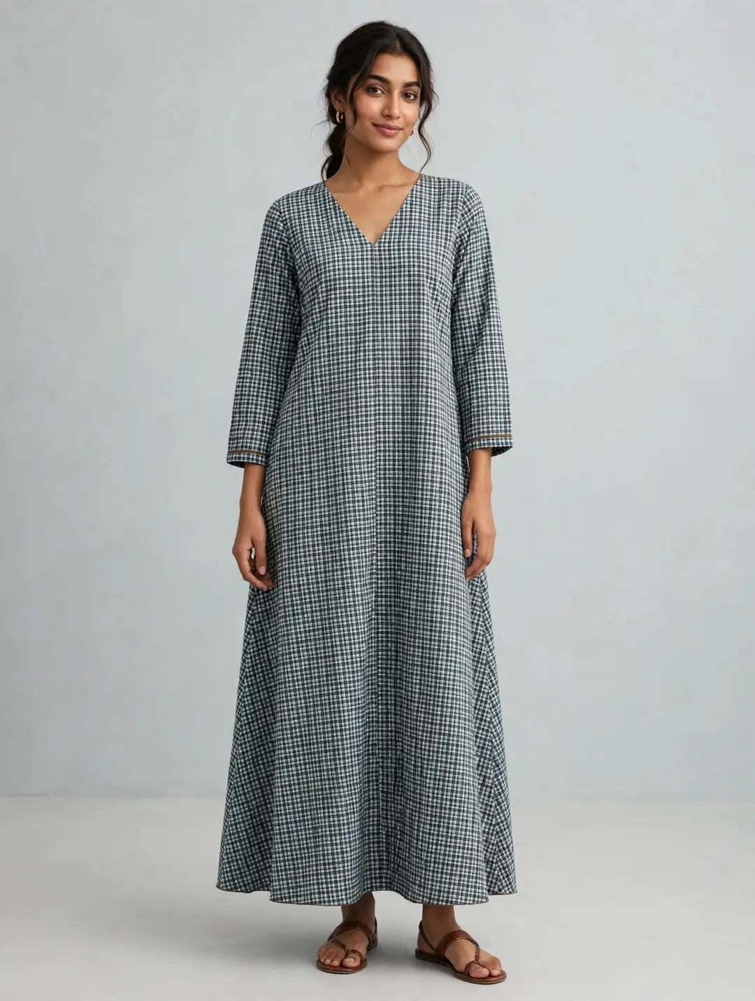 1 Pc Women's Stitched Cotton Block Printed A-Line Shirt