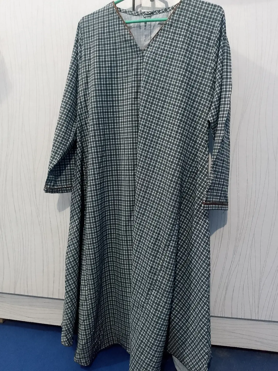 1 Pc Women's Stitched Cotton Block Printed A-Line Shirt