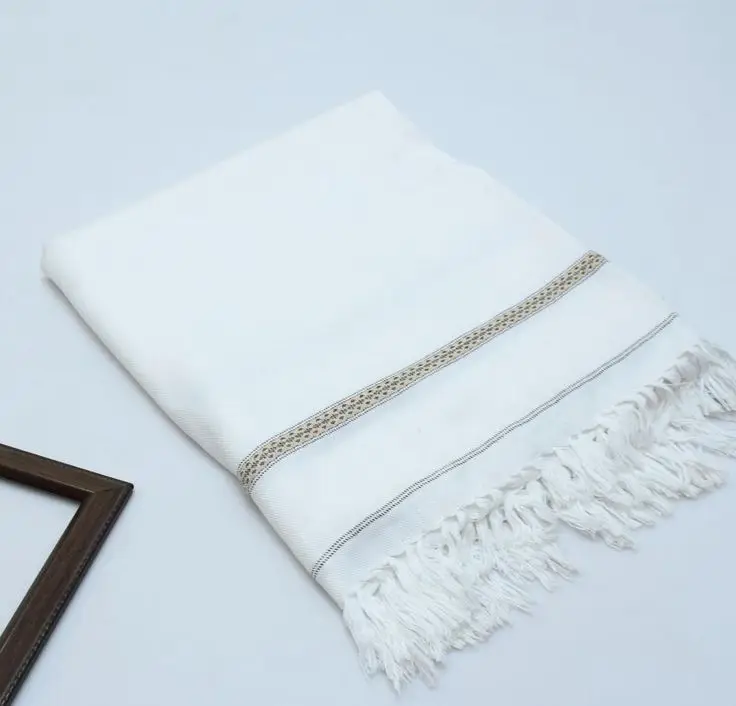 1 Pc Men's Wool Texture Shawl