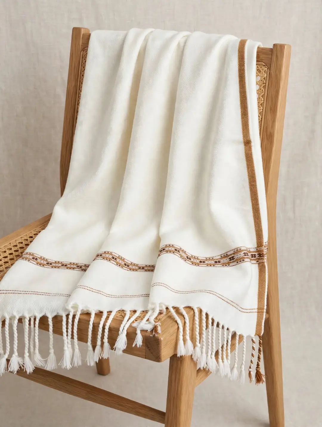 1 Pc Men's Wool Texture Shawl