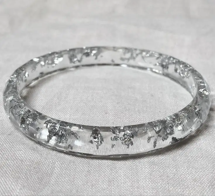 Multicolor Resin Plated Kara Bangle - Unique Design, 1 Pc