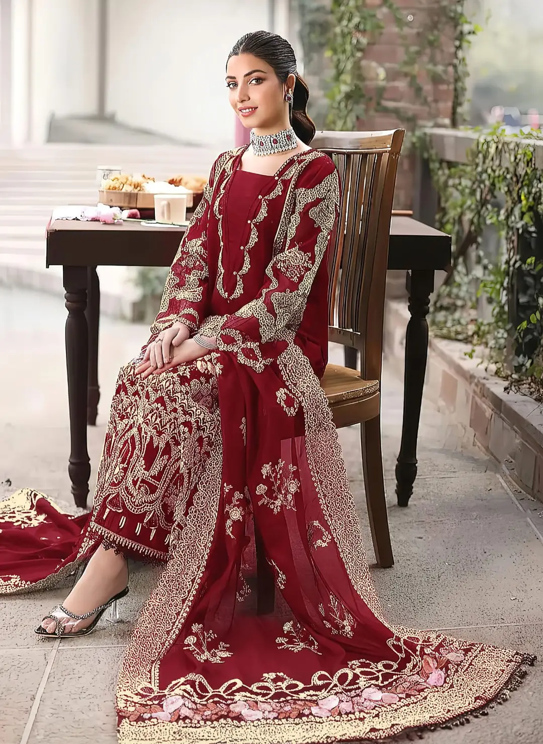 3 Pcs Women's Unstitched Embroidered Suit