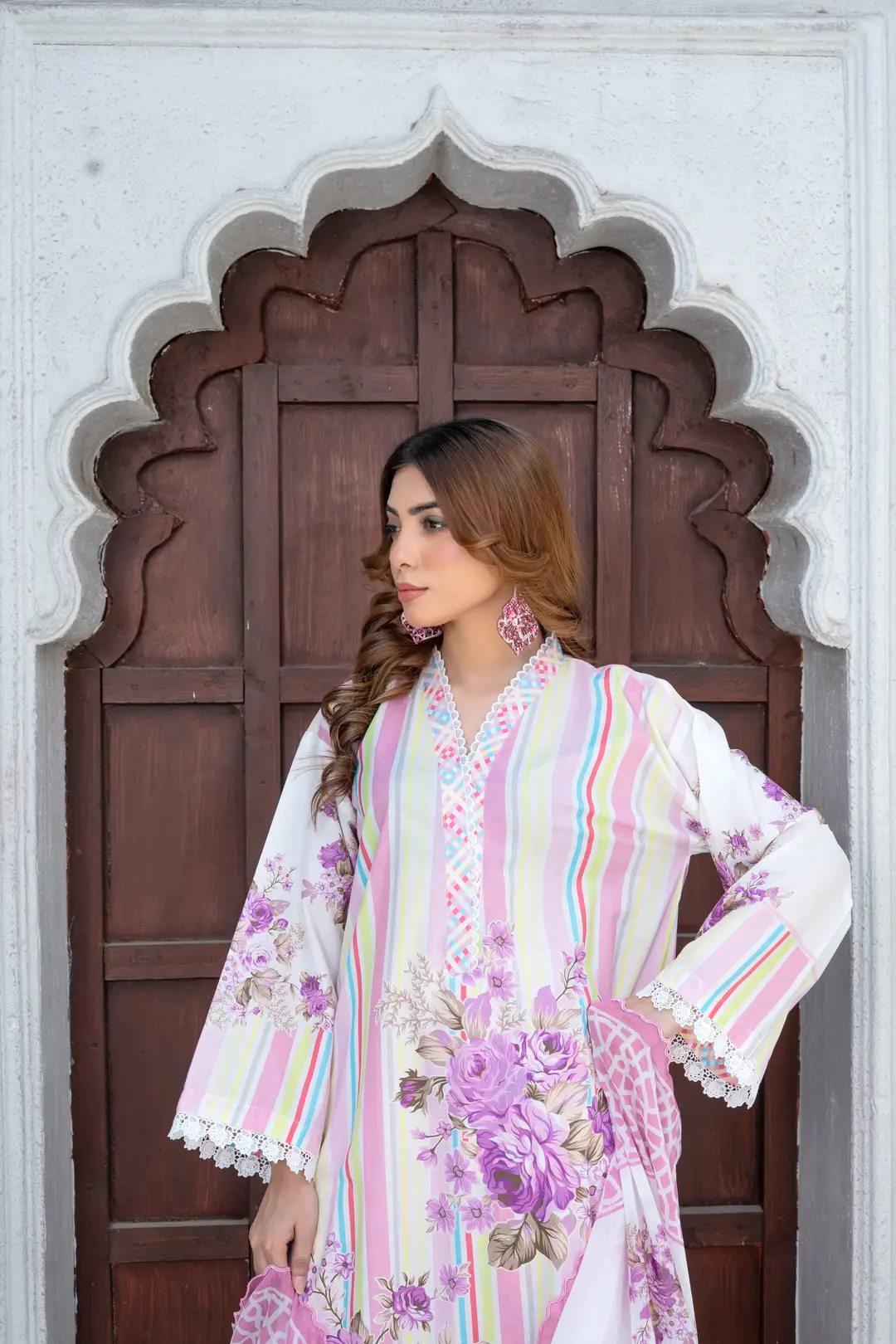 3 Pcs Women's Unstitched Printed Suit