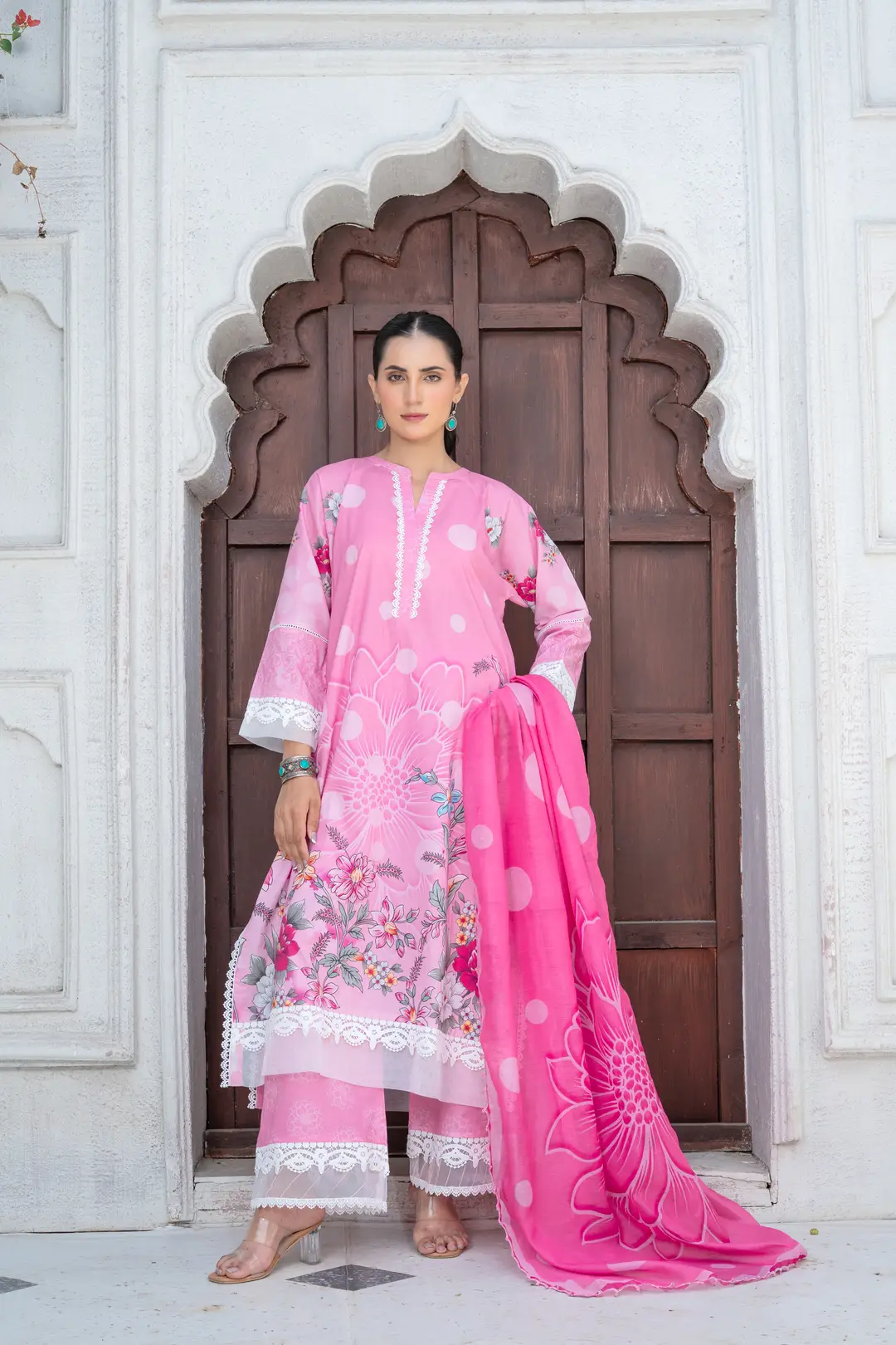 3 Pcs Women's Unstitched Printed Suit