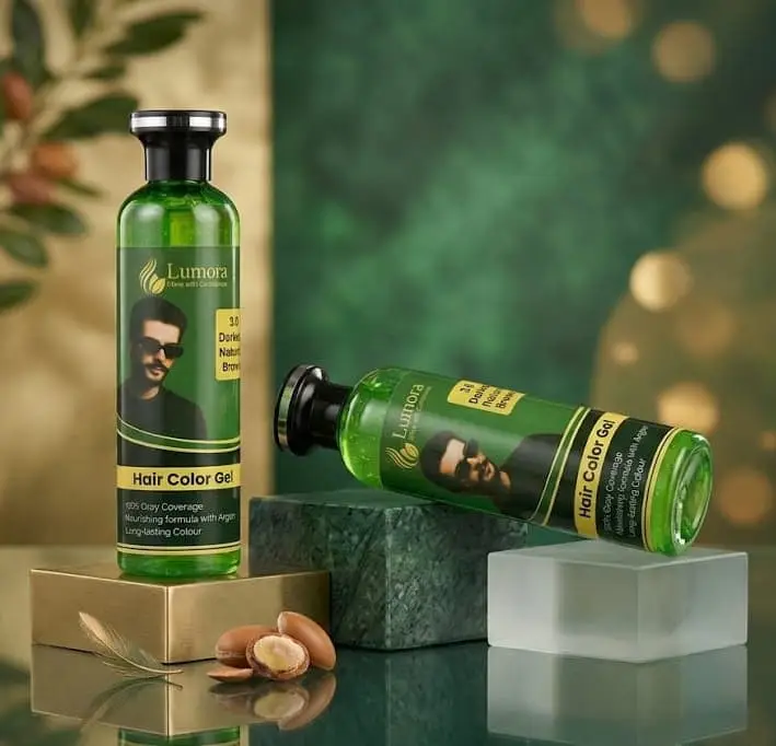 Lumora Herbal Hair Color Gel – Dark Brown (250ml × 2)