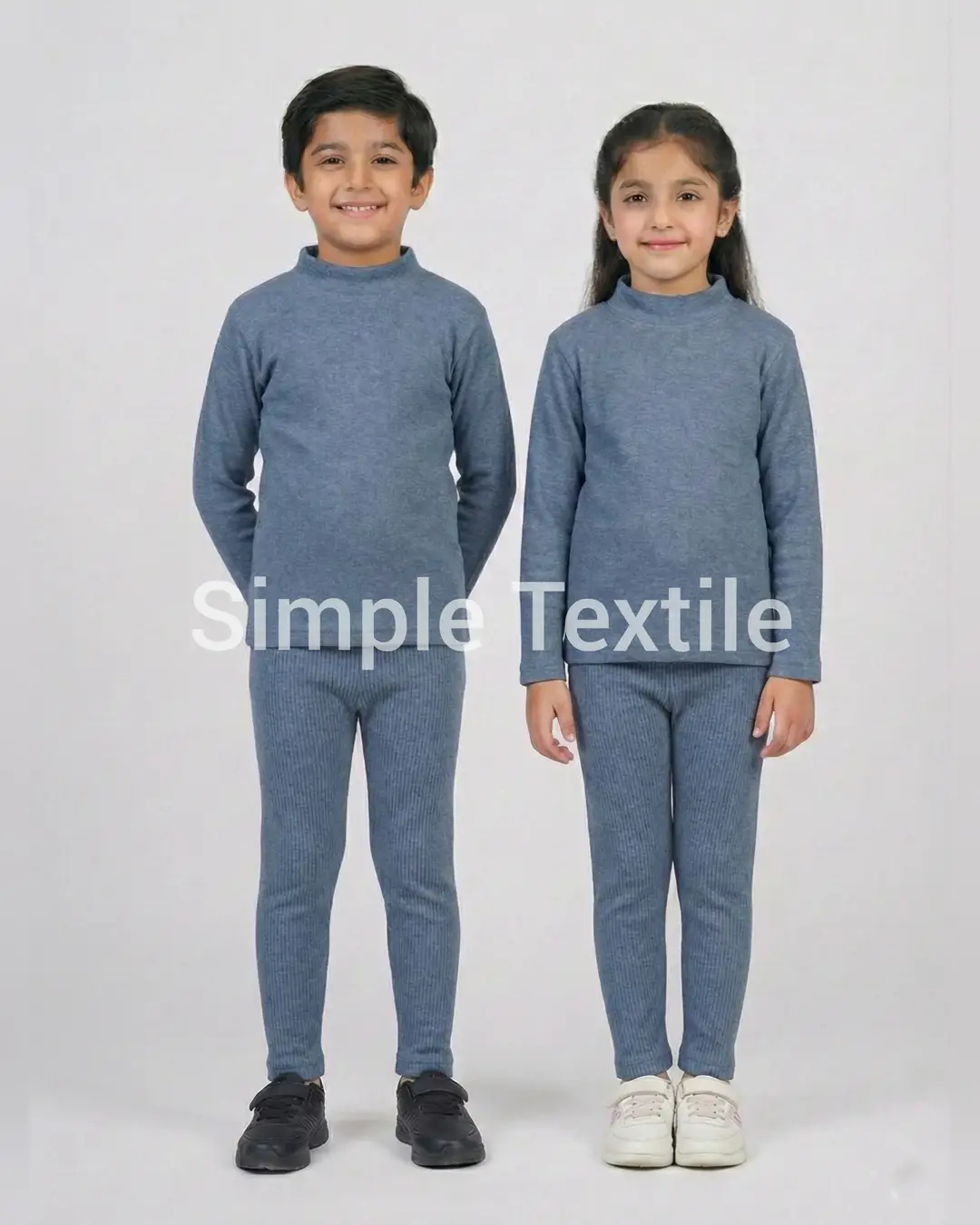 2 Pcs Girl and Boy Stitched Night Suit | Thermal Winter Wear
