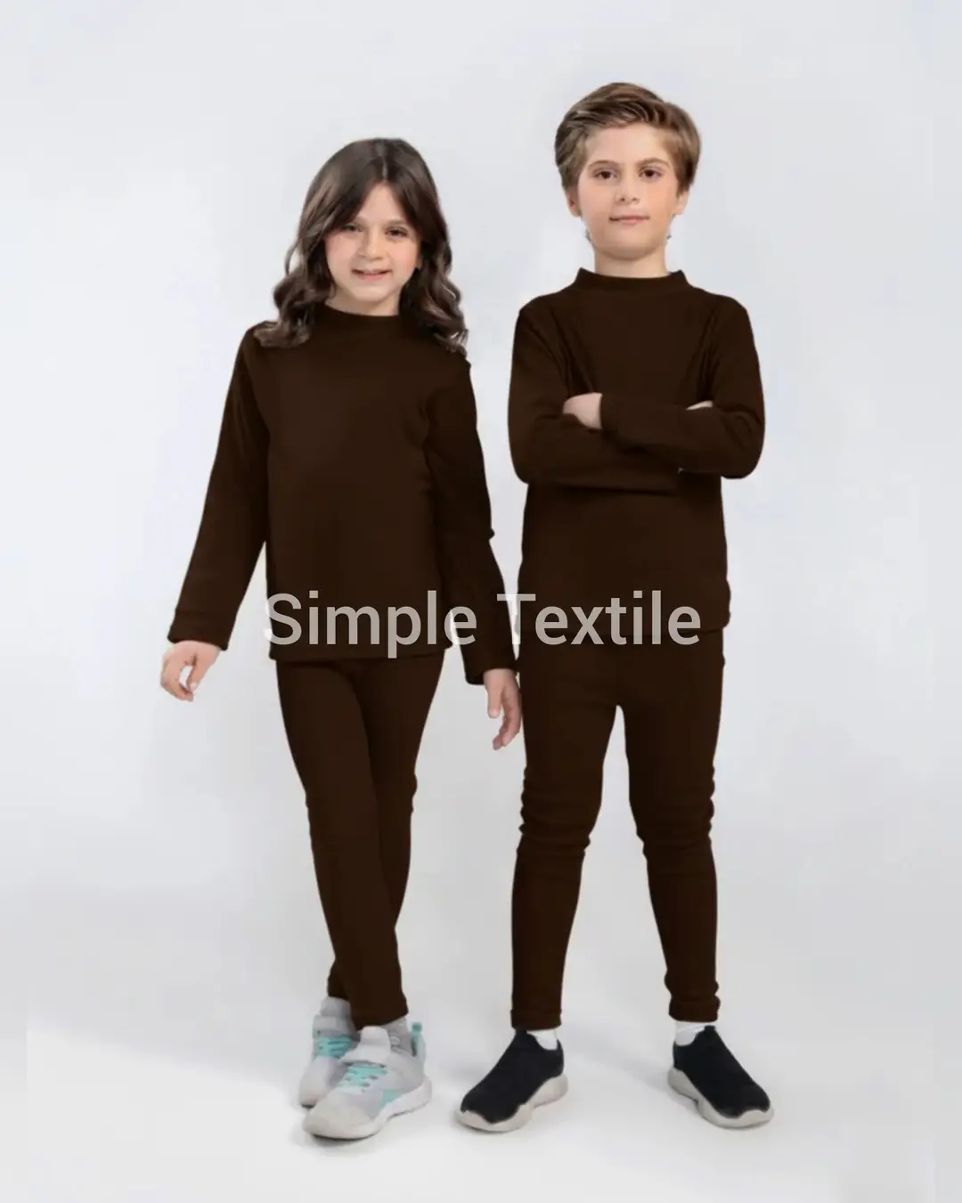 2 Pcs Girl and Boy Stitched Night Suit | Thermal Winter Wear