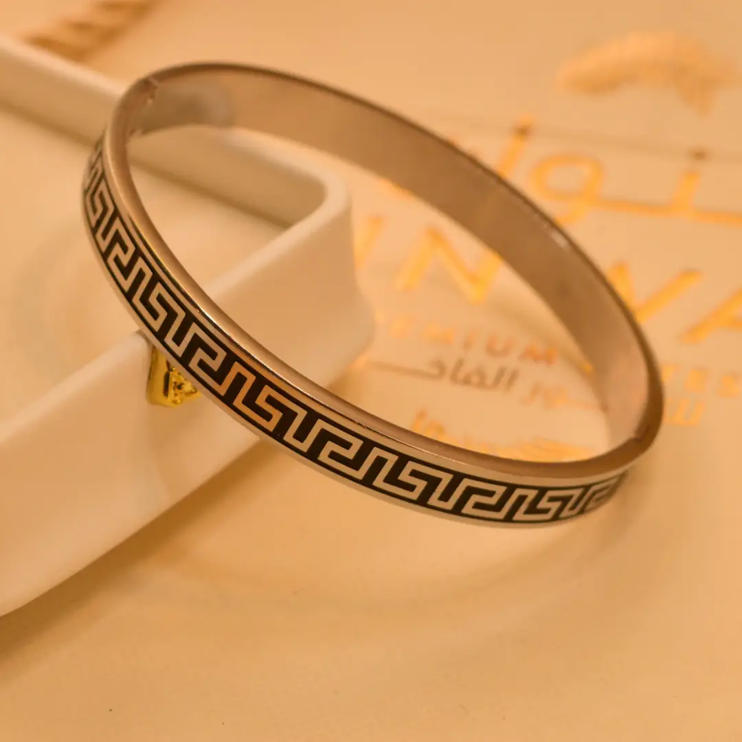 1 Pc Turkish Design Silver Plated Kara Bracelet