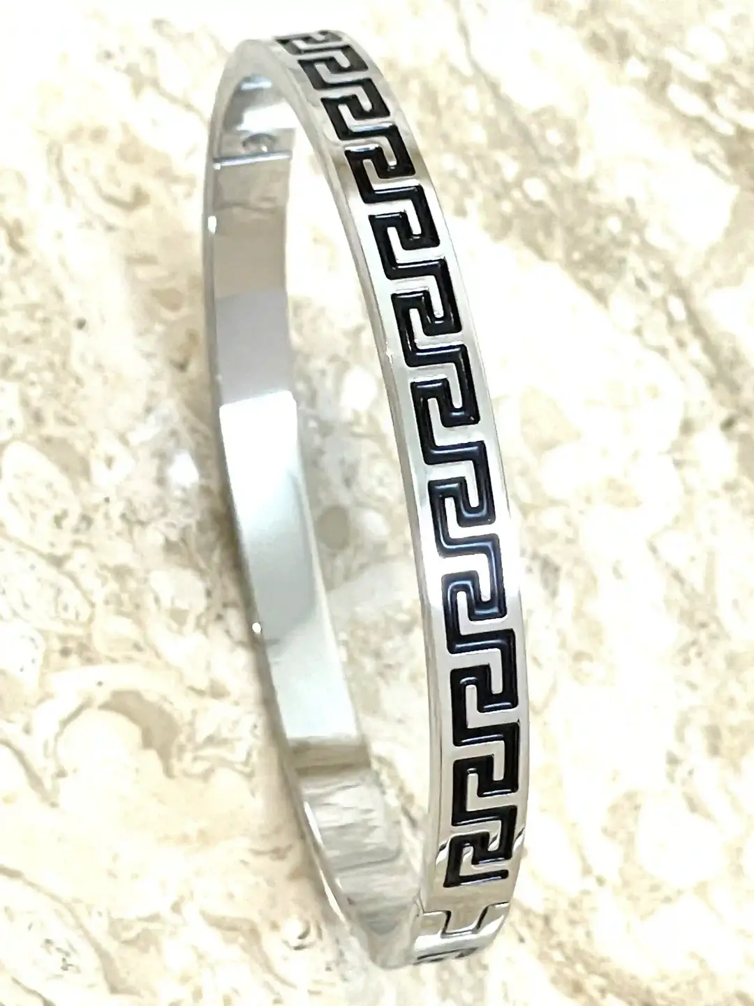 1 Pc Turkish Design Silver Plated Kara Bracelet