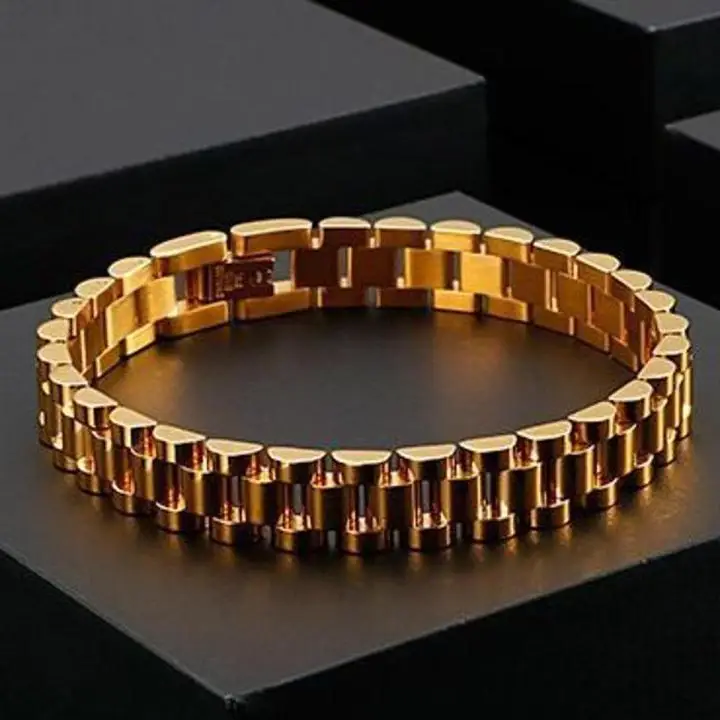 Gold Plated Unisex Chain Bracelet for Daily Wear