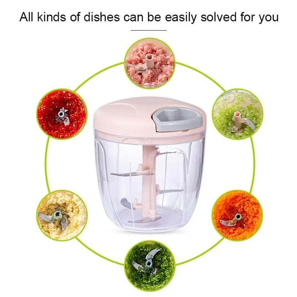 Manual Meat & Vegetable Chopper - Hand Pull Food Processor