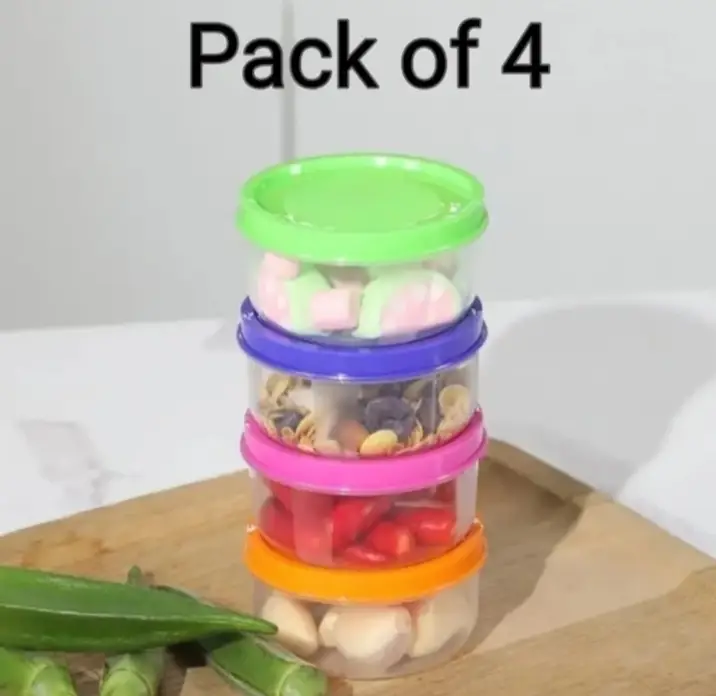 Pack of 4 Mini Storage Box - Choti Masala Dabbi Set