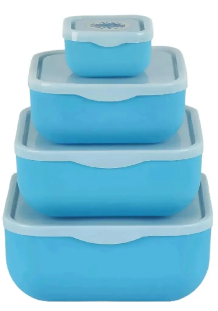 4 Pcs Food Storage Box Set With Airtight Lid