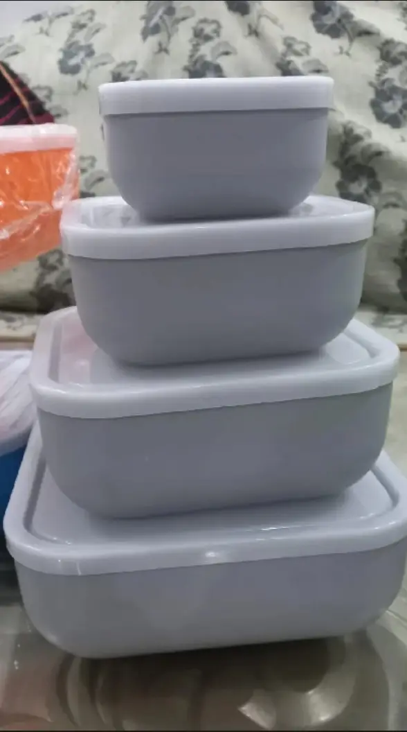4 Pcs Food Storage Box Set With Airtight Lid