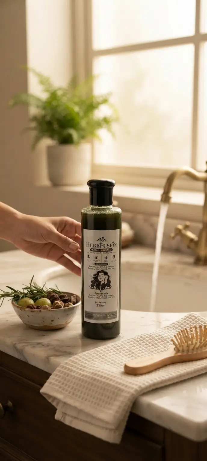 HerbFusion Herbal Shampoo 250ml | Amla, Reetha, Shikakai