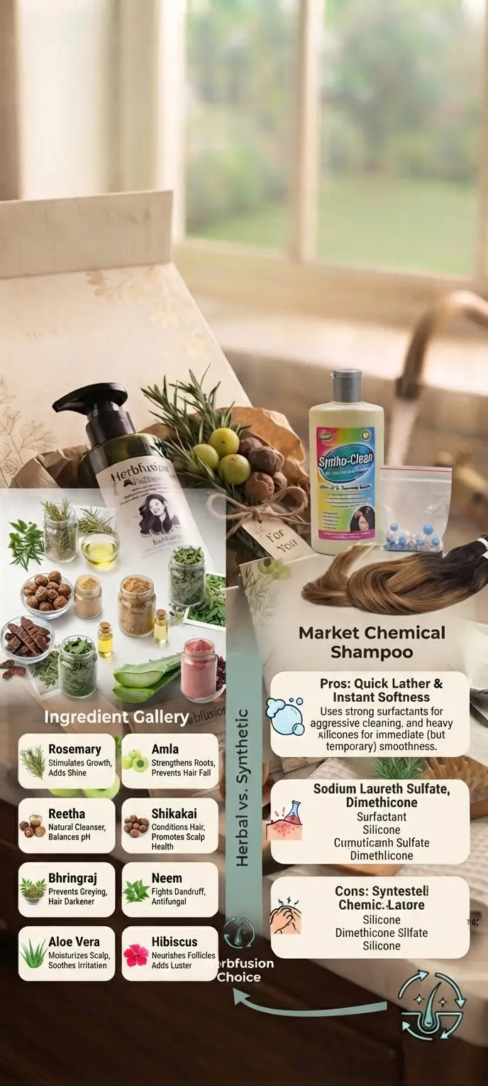 HerbFusion Herbal Shampoo 250ml | Amla, Reetha, Shikakai