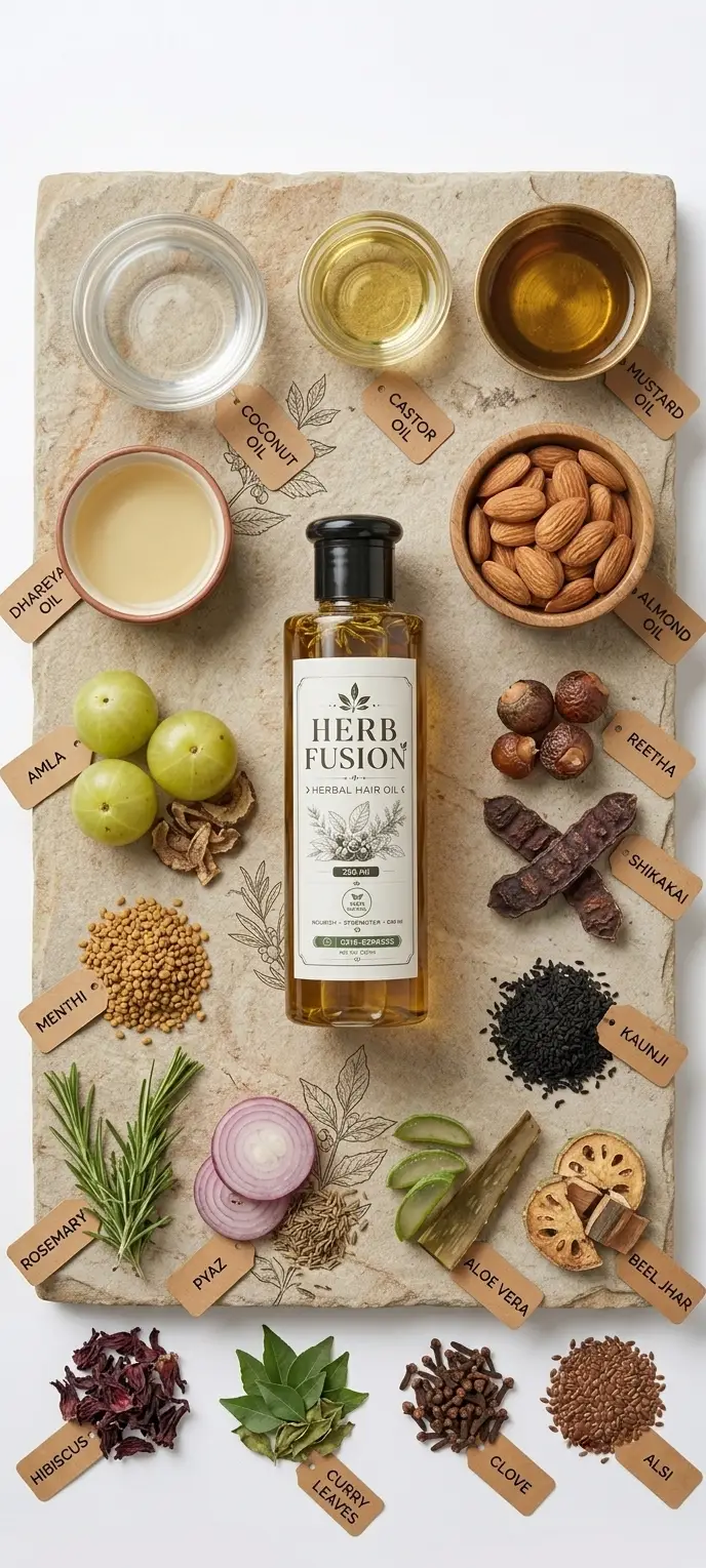 HerbFusion Herbal Hair Oil 250ml | Natural Hair Oil