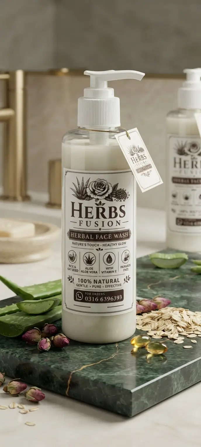 Herbs Fusion Herbal Face Wash with Aloe Vera & Vitamin E