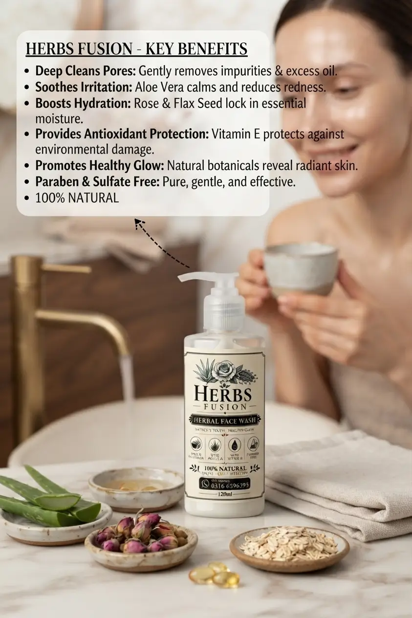 Herbs Fusion Herbal Face Wash with Aloe Vera & Vitamin E