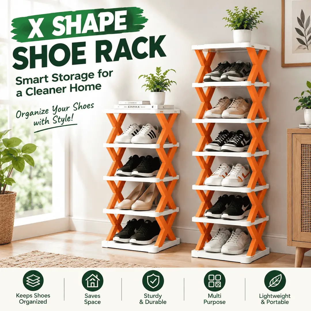 Shoe Rack – Multi Layer Plastic Shoe Storage Rack 4 Story