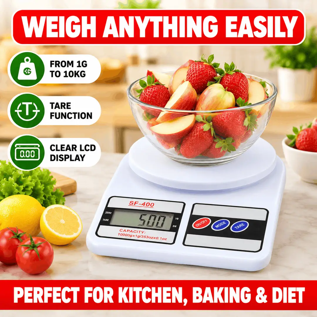 Digital Kitchen Scale SF-400 White - Boxed Packaging