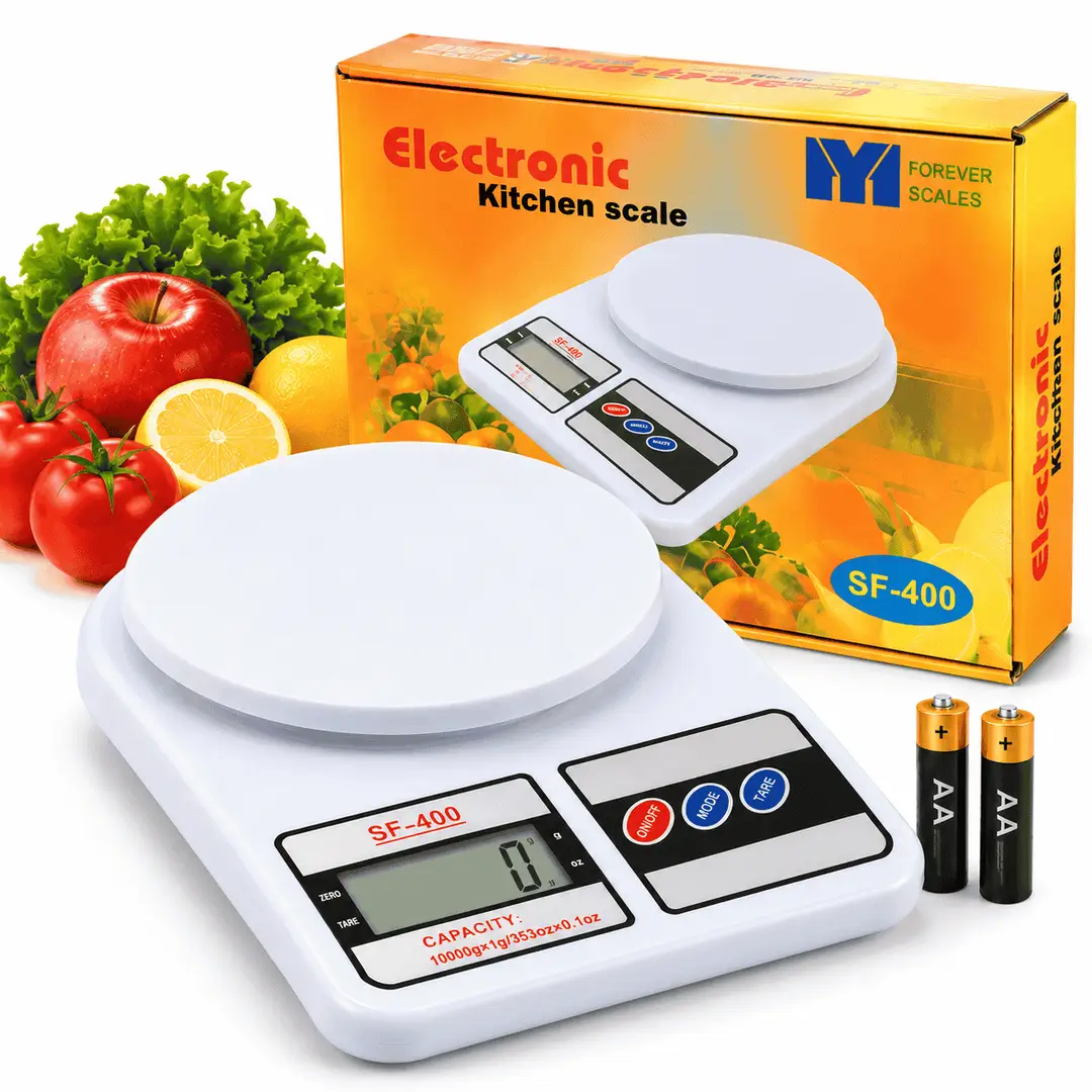 Digital Kitchen Scale SF-400 White - Boxed Packaging